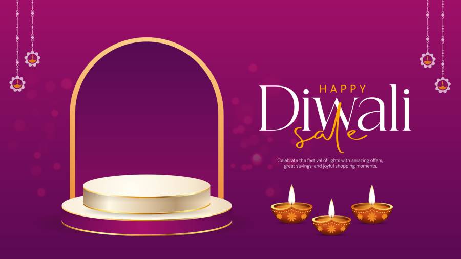 Posterit - Diwali Sale Podium Background